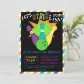 コズミックボーリング招待状ボーイバースデーパーティー 招待状 (スタンド正面)