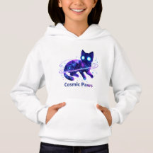 コズミックポウズギャラクシーキャットキッズパーカー