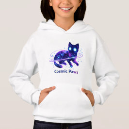 コズミックポウズギャラクシーキャットキッズパーカー