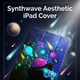 コズミックポップアートシンスウェーブグリーン&ブルーティント iPad MINIカバー