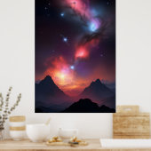 コズミックマウンテンランドスケープ ポスター (キッチン)