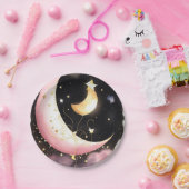 コズミックムーンスターズ水の色ガールベビーシャワー ペーパープレート (パーティー)