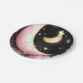 コズミックムーンスターズ水の色ガールベビーシャワー ペーパープレート (アングル)