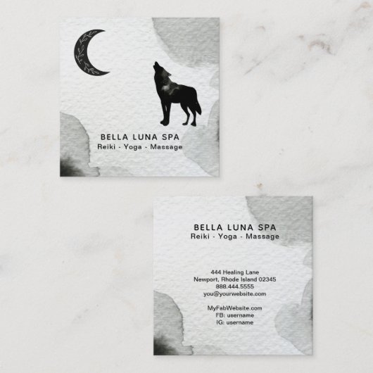 *~*コズミックムーンハウリングオオウルスナンシャーマン スクエア名刺 (正面/裏面)