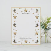 コズミックムーン&スターズブラック&金ゴールドパーソナライズ (スタンド正面)