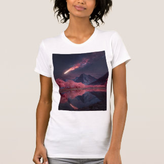 コズミックメテオールマウンテンTシャツ – Surreal Night Sky Tシャツ