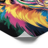 コズミックライオンキングサイケデリック – 野生生物の傑作 ポスター (角)