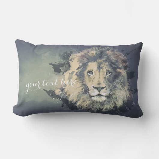 コズミックライオンキング |グレードA装飾用クッションの腰部 ランバークッション (正面)