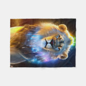 コズミックライオン フリースブランケット (正面(横))