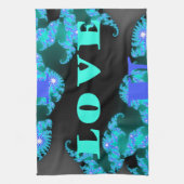 コズミックラブエレメンツプリント キッチンタオル (縦)