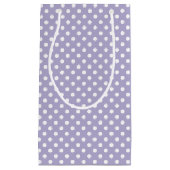 コズミックラベンダー&ホワイト水玉模様抱き枕 スモールペーパーバッグ (正面)