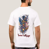 コズミックレイブン&バイキング船 Tシャツ (裏面)