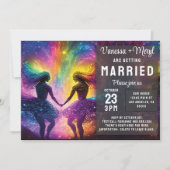 コズミックレインボーフェミニンエナジーレズ結婚ズ 招待状 (正面)