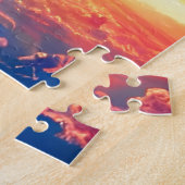 コズミックレインボーホバーズオーバービアーインジゴクラウドファンタジー ジグソーパズル (側面)