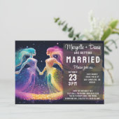 コズミックレインボー愛好家LGBTQIAレズ結婚ビアン 招待状 (スタンド正面)