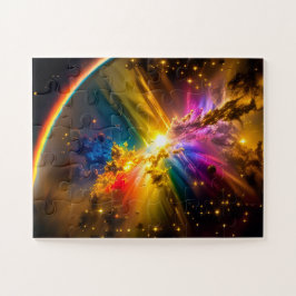 コズミックレインボー曇り嵐のシーン ジグソーパズル