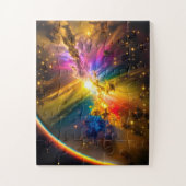 コズミックレインボー曇り嵐のシーン ジグソーパズル (縦)