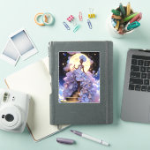 コズミックレディーアフリカンアメリカンファンタジーアート シール (iPadカバー)