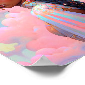 コズミックレディーアフリカンアメリカンファンタジーアート ポスター (角)