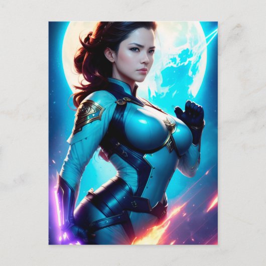 コズミックレトロ50のSci-Fiノヴァ宇宙レンジャー ポストカード (正面)