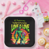 コズミックロマンス間エイリアン姿 ペーパープレート (パーティー)