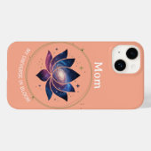 コズミックロータスフラワーママの花開き Case-Mate iPhoneケース (裏面 (横))