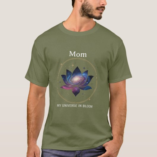 コズミックロータスフラワーママの花開き Tシャツ (正面)
