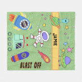 コズミックワールドパーソナライズされたフリースブランケット フリースブランケット (正面(横))