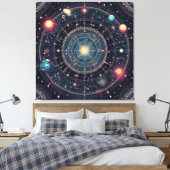 コズミック宇宙オデッセイ キャンバスプリント (インサイチュ (寝室))