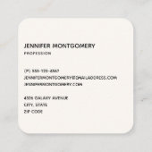 コズミック宇宙スターとネブラモダン名刺 スクエア名刺 (裏面)