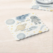 コズミック宇宙バースデーパーティー | ロケットと星 –  ペーパーコースター (アングル)