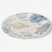 コズミック宇宙バースデーパーティー | ロケットと星 –  ペーパープレート (アングル)