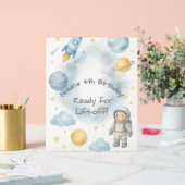 コズミック宇宙バースデーパーティー | ロケット&スター – アクリルサイン (ウェディング)