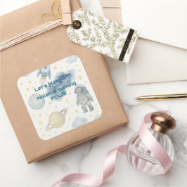 コズミック宇宙バースデーパーティー | ロケット&スター –  スクエアシール