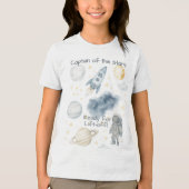 コズミック宇宙バースデーパーティー | ロケット&スター –  トライブレンドＴシャツ (正面)