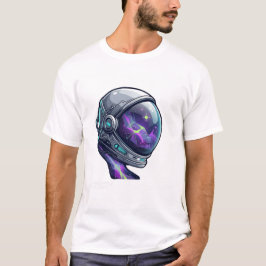 コズミック宇宙飛行士ゲーマーTシャツ | ネオンスペースギャラクシー Tシャツ