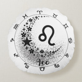 コズミック心地よいクッション：インナーLeoを抱擁 ラウンドクッション