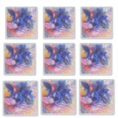 コズミック抽象芸術キャットドリームスケープのステッカー シール (正面)