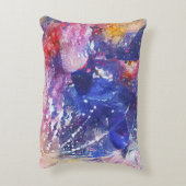 コズミック抽象芸術キャットドリームスケープ アクセントクッション (裏面(縦))