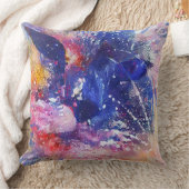 コズミック抽象芸術キャットドリームスケープ クッション (ブランケット)
