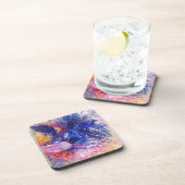 コズミック抽象芸術キャットドリームスケープ コースター (右側)