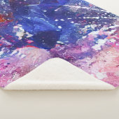 コズミック抽象芸術キャットドリームスケープ シェルパブランケット (3/4)