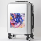コズミック抽象芸術キャットドリームスケープ シール (スーツケース)