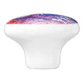 コズミック抽象芸術キャットドリームスケープ セラミックノブ (側面)