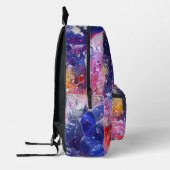 コズミック抽象芸術キャットドリームスケープ プリントバックパック (左)