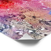 コズミック抽象芸術キャットドリームスケープ ポスター (コーナー)