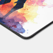 コズミック星空の夜エジプトのラクダの風景 デスクマット (コーナー)