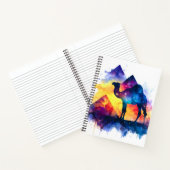 コズミック星空の夜エジプトのラクダの風景 ノートブック (内部)