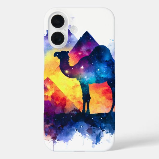 コズミック星空の夜エジプトのラクダの風景 Case-Mate iPhoneケース (裏面)