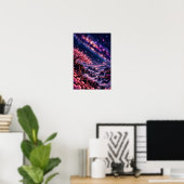 コズミック桜: 銀河の夜の天体銀河アート ポスター (ホームオフィス)